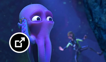 Cartoon rendering of octopus